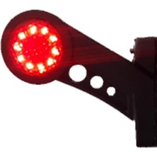 Parçafix Boynuz Lamba Kisa Petekli Cam 20 Ledli 13CM Kirmizi Beyaz 24V 504632273