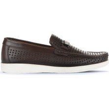 Bueno Shoes Kahverengi Deri Erkek Loafer 21MA84