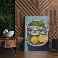 Pegziz Levrek Balığı Pop Art Kanvas Tablo - Salon Oturma Odası Mutfak Ofis Için Duvar Dekoru