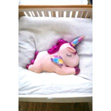 Zolo Kids Unicorn Tek Boynuzlı At Ponny Uykucu Dolum Oyuncak 80CM Orta Boy Bebek Uyku ve Oyun Arkadaşı