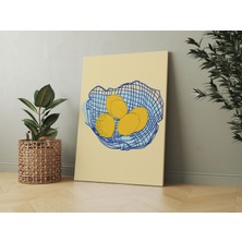 Pegziz Pop Art Limon Kanvas Tablo - Salon Oturma Odası Mutfak Ofis Için Duvar Dekoru