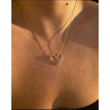 Demokan Kadın Çelik Kararmaz Love Bombing Kolye 45CM Kadın Kolye