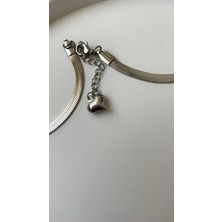 Liva Accessories Altın Işçiliğinde Gümüş Renkli Italyan Zincir Kolye-Kararmayan, Anti-Alerjik, Çok Kaliteli, Kalın