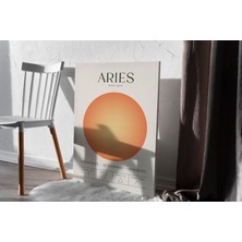 Pegziz Koç Burcu Astroloji Minimalist Kanvas Tablo - Salon Oturma Odası Mutfak Ofis Için Duvar Dekoru