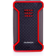 Parmida Tek Torch Pürmüz Karbon Desenli Kırmızı Puro Çakmağı