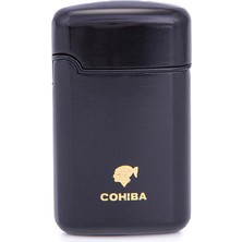Cohiba 3 Torch Pürmüz Parlak Siyah Metal Puro Çakmağı