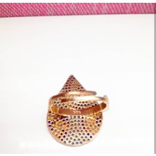 Oriental Kuyumculuk Jewellery Nazar Boncuklu Damla Rose Gümüş Yüzük