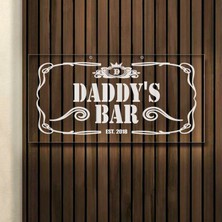 Bk Gift Kişiye Özel Isimli Akrilik Bar TABELASI(38X19CM)-61, Home Bar Tabela, Duvar Dekoru