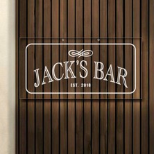 Bk Gift Kişiye Özel Isimli Akrilik Bar TABELASI(38X19CM)-37, Home Bar Tabela, Duvar Dekoru