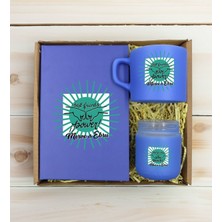 Bk Gift Kişiye Özel Isimli Dtf Best Friend Temalı Mavi Defter & Kahve Fincanı & Mum Hediye Seti-1, Arkadaşa Hediye, Doğum Günü Hediyesi