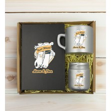 Bk Gift Kişiye Özel Isimli Dtf Best Friend Temalı Antrasit Defter & Gümüş Kahve Fincanı & Mum Hediye Seti-4, Arkadaşa Hediye, Doğum Günü Hediyesi