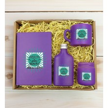 Bk Gift Kişiye Özel Isimli Dtf Best Friend Temalı Mor Defter & Kahve Fincanı & Kolonya & Mum Hediye Seti-1, Arkadaşa Hediye, Doğum Günü Hediyesi