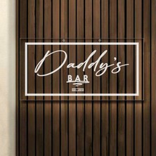 Bk Gift Kişiye Özel Isimli Akrilik Bar TABELASI(38X19CM)-60, Home Bar Tabela, Duvar Dekoru