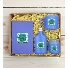 Bk Gift Kişiye Özel Isimli Dtf Best Friend Temalı Mavi Defter & Kahve Fincanı & Kolonya & Mum Hediye Seti-1, Arkadaşa Hediye, Doğum Günü Hediyesi