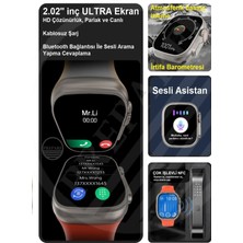 Tekno Trust 49 mm Watch 8 Ultra Plus Pro 49MM 2,02INÇ Çift Kordon Nfc Konuşma Özellikli Ios Android Uyumlu Akıl