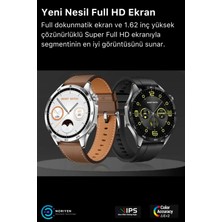 Tekno Trust Siyah Premium Serisi S40 Max Hd Ekran Spor ve Sağlık Sensörlü Klasik Model Ios Android Uyumlu Akıll