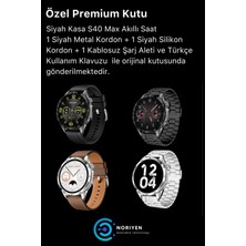 Tekno Trust Siyah Premium Serisi S40 Max Hd Ekran Spor ve Sağlık Sensörlü Klasik Model Ios Android Uyumlu Akıll