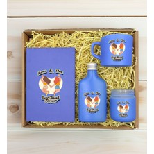 Bk Gift Kişiye Özel Isimli Dtf Best Friend Temalı Mavi Defter & Kahve Fincanı & Kolonya & Mum Hediye Seti-6, Arkadaşa Hediye, Doğum Günü Hediyesi