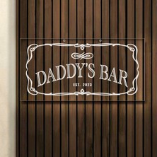 Bk Gift Kişiye Özel Isimli Akrilik Bar TABELASI(38X19CM)-62, Home Bar Tabela, Duvar Dekoru