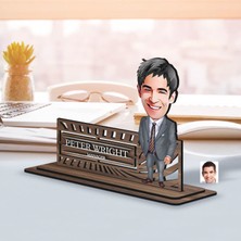 Bk Gift Kişiye Özel 3D Kabartma Isimli Baba Karikatürlü Ahşap Biblo-6, Babaya Hediye, Babalar Günü Hediyeleri