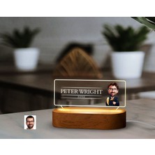 Bk Gift Kişiye Özel Isimli Hakim Karikatürlü LED Işıklı Akrilik Masa Isimliği-2, Ofis Dekoru, Mesleki Hediye, Ofis Hediyeleri