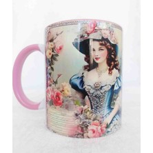 Mugs And Love Old Time LADY30 Vintage Baskı Büyük Boy Kupa