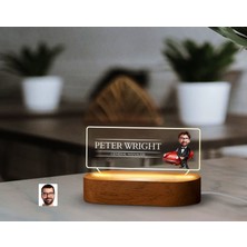 Bk Gift Kişiye Özel Isimli Erkek Patron Karikatürlü LED Işıklı Akrilik Masa Isimliği-9, Ofis Dekoru, Mesleki Hediye, Ofis Hediyeleri