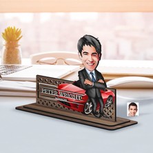 Bk Gift Kişiye Özel 3D Kabartma Isimli Baba Karikatürlü Ahşap Biblo-2, Babaya Hediye, Babalar Günü Hediyeleri