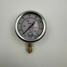 Bh Ø 63 - 0 - 160 Bar 1/4 Alttan Çıkışlı Gliserinli Manometre