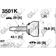 Anka Aks Kafası Dış 20500010 Uno 70 60 Körüklü 4087120 Gold