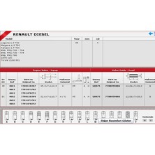 Güneş Sibop Takımı 4681 4682 In 4 Ex 4 Megane 1.9 Tdı 7mm F9Q 7700110387 7700110389 Gold