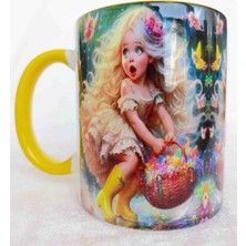 Mugs And Love Sevimli Peri Vintage Baskı Büyük Boy Kupa