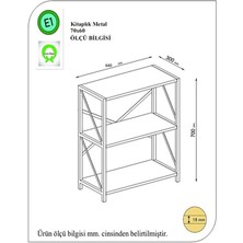 Alina Dizayn Storm   Metal   Kitaplık  Beyaz