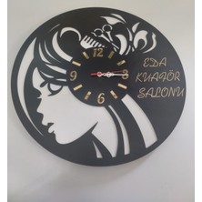 Mrc Hediye Sepeti Kuaför Duvar Saati Muhteşem Tasaım Sağlam (3+3 Mm) Mdf (Kaliteli)
