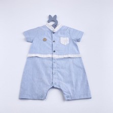 Bon Chic Baby Bebek/çocuk Mavi Keten Tulum
