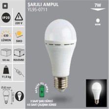 Mst Yapı Market Noas YL95-0711 Şarjlı LED Ampul 7W