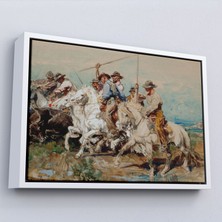 Harita Sepeti Çerçeveli Henri Émilien Rousseau - Savaşa Hazırlanmak TABLO-7110