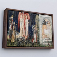 Harita Sepeti Çerçeveli William Morris Kutsal Kase TABLOSU-7033