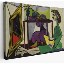 Harita Sepeti Pablo Picasso - Iç Mekanda Bir Kız Çizimi TABLO-7081