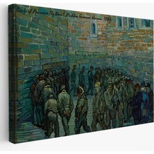 Harita Sepeti Çerçeveli Vincent Van Gogh Tutuklular Çemberi Tablo - Prisoners' ROUND-7180