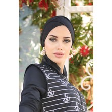 Remsa Mayo Çift Taraflı Çapraz ve Büzgü Deniz Bone Siyah R-1009