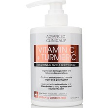 Advanced Clinicals Vitamin C + Turmeric Yüz ve Vücut Kremi 444ML