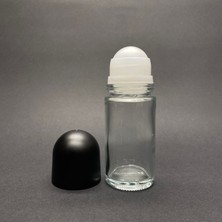 Labshop41 50 cc Roll-On Cam  Şişe - Şeffaf - 50 ml Cam Deodorant Şişesi  x 3 Adet