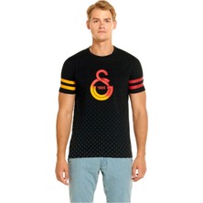 Galatasaray Lisanslı Siyah Armalı T-Shırt