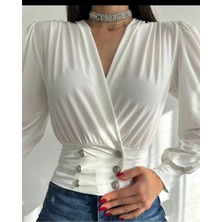 Tille Düğmeli Vanessa Bluz