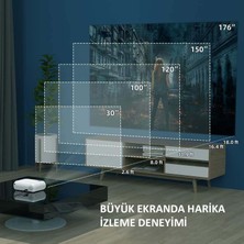 Hymark 1080P Mini Taşınabilir Wifi Ios & Android Telefon Yansıtma P62 Model Projeksiyon Cihazı