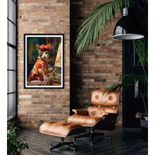 Decotorium Çerçeveli Tablo Anımal Kıngdom-Cat Serisi Mdf Tablo CAT/008