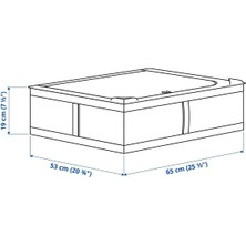 IKEA Skubb Hurç, Koyu Gri, 65X53X19 cm Yatak Altı Yastık Çarşaf Nevresim Giysi Saklama Kutusu Hurç Kutu