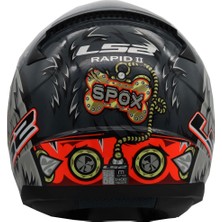 LS2 Kask Ls2 Rapıd 2 Spox Gri-Kırmızı
