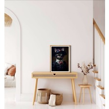 Decotorium Çerçeveli Tablo Anımal Kıngdom-Cat Serisi Mdf Tablo CAT/010